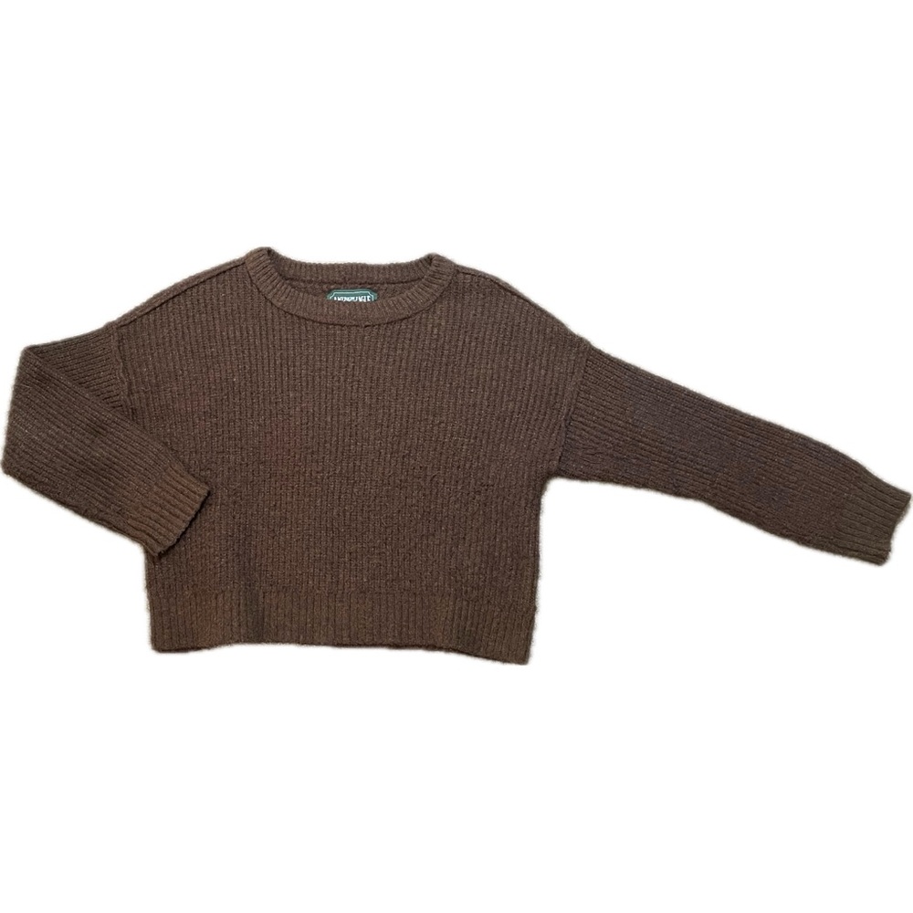 American Eagle Outfitters Brown Crewneck Sweater Relaxed Fit